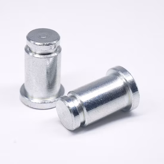 China Custom High Precision Fastener Furniture Usage Flat Head Lock Pin Carbon Steel Dowel Pin Zinc Pleated Solid Pin