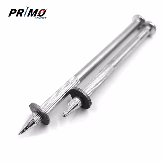 Nk Shoot Nail with Metal Washer Factory Drive Pins Powder Actuated Fasteners