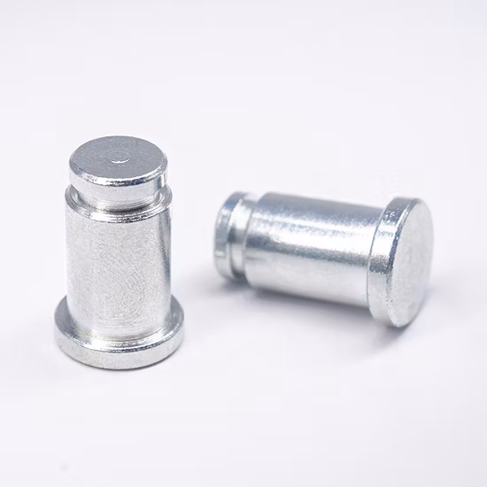 China Custom High Precision Fastener Furniture Usage Flat Head Lock Pin Carbon Steel Dowel Pin Zinc Pleated Solid Pin