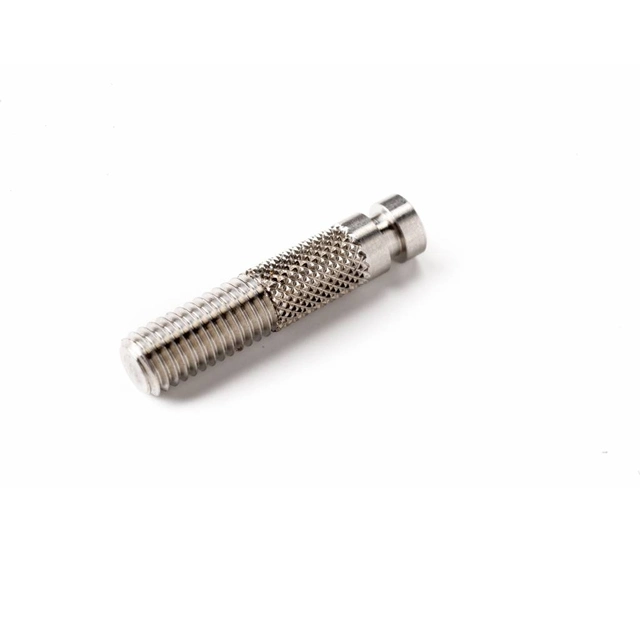 CNC Lathe Flange Stepped Straight Threaded Knurled Metal Pin Custom Knurled Dowel Pin