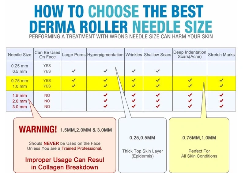 4 in 1 Micro Needle Dermaroller Derma Roller Kit