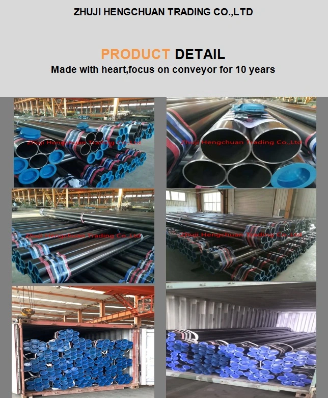 Cylindrical Belt Conveyor Steel Pipe Roller Belt Conveyor Roller, Steel Roller, Impact Roller, Return Idler Roller for Mining