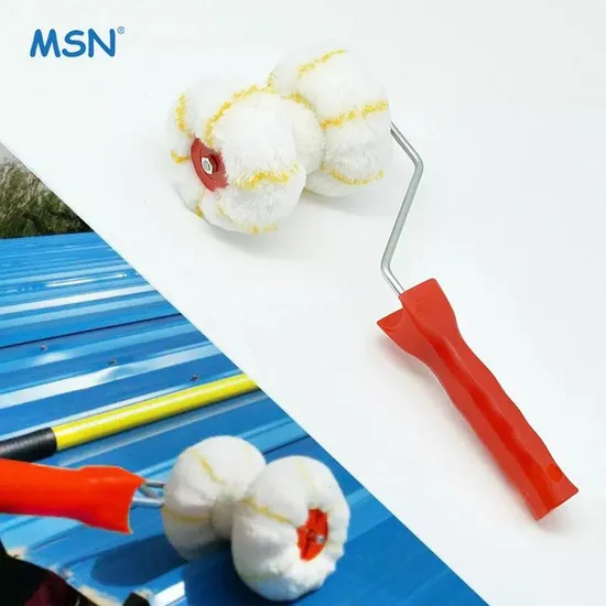 MSN Double Wheel Cylindrical Pipe Brush Color Steel Tile Paint Roller 
