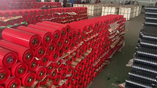 OEM Customized Belt Conveyor Accessory Steel Cylindrical Roller 